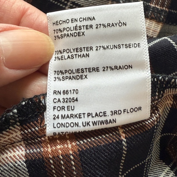 Urban Outfitters Plaid Pleated Mini Skirt Fall Halloween Black Orange Academia M - Picture 13 of 13